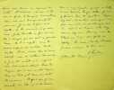 Lettre autographe sign&eacute;e &agrave; Laurent Tailhade. Charles Buet (1846-1897), &eacute;crivain, journaliste ; Jules Poncet (1865-1925), fils de l'explorateur ...