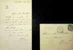 Lettre autographe sign&eacute;e &agrave; Laurent Tailhade. Caroline R&eacute;my dite S&eacute;verine (1855-1929), &eacute;crivain, f&eacute;ministe, libertaire. 