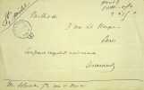Lettre autographe sign&eacute;e &agrave; Laurent Tailhade. Armand Silvestre (1837-1901), po&egrave;te, &eacute;crivain. 