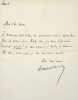Lettre autographe sign&eacute;e &agrave; Laurent Tailhade. Armand Silvestre (1837-1901), po&egrave;te, &eacute;crivain. 