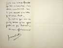 Lettre autographe sign&eacute;e &agrave; Laurent Tailhade. Jean Viollis (1877-1932), po&egrave;te, &eacute;crivain, sinologue. 
