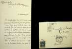 Lettre autographe sign&eacute;e &agrave; Laurent Tailhade. Jean Viollis (1877-1932), po&egrave;te, &eacute;crivain, sinologue. 