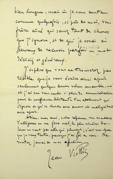 Lettre autographe signée à Laurent Tailhade. Jean Viollis (1877-1932), poète, écrivain, sinologue.