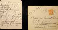 Lettre autographe sign&eacute;e &agrave; Laurent Tailhade. H&eacute;l&egrave;ne Vacaresco (1864-1947), femme de lettres, diplomate. 