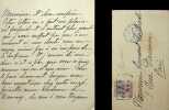 Lettre autographe sign&eacute;e &agrave; Laurent Tailhade. H&eacute;l&egrave;ne Vacaresco (1864-1947), femme de lettres, diplomate. 