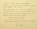Lettre autographe sign&eacute;e &agrave; Laurent Tailhade. Charles Vignier (1863-1934), po&egrave;te, &eacute;crivain, ami de Mallarm&eacute;, sp&eacute;cialiste des arts asiatiques et ...