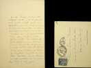 Lettre autographe sign&eacute;e &agrave; Laurent Tailhade. Charles Vignier (1863-1934), po&egrave;te, &eacute;crivain, ami de Mallarm&eacute;, sp&eacute;cialiste des arts asiatiques et ...