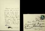 Lettre autographe sign&eacute;e &agrave; Laurent Tailhade. Charles Vignier (1863-1934), po&egrave;te, &eacute;crivain, ami de Mallarm&eacute;, sp&eacute;cialiste des arts asiatiques et ...