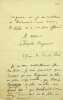 Lettre autographe sign&eacute;e &agrave; Laurent Tailhade. Charles Vignier (1863-1934), po&egrave;te, &eacute;crivain, ami de Mallarm&eacute;, sp&eacute;cialiste des arts asiatiques et ...