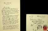 Lettre autographe sign&eacute;e &agrave; Laurent Tailhade. Louis de Fourcaud (1851-1914), critique, historien de l'art. 
