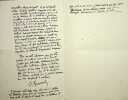 Lettre autographe sign&eacute;e &agrave; Laurent Tailhade. Louis de Fourcaud (1851-1914), critique, historien de l'art. 