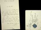 Lettre autographe sign&eacute;e &agrave; Laurent Tailhade. Pierre-Barth&eacute;lemy Gheusi dit Norbert Lor&eacute;dan (1865-1943), &eacute;crivain, directeur de th&eacute;&acirc;tre. 