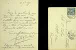 Lettre autographe sign&eacute;e &agrave; Laurent Tailhade. Frantz Jourdain (1847-1937), &eacute;crivain, architecte. 