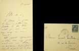Lettre autographe sign&eacute;e &agrave; Laurent Tailhade. Paul Gandy (1853-1931), m&eacute;decin, &eacute;crivain, d'une famille de Bagn&egrave;res-de-Bigorre.