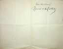 Lettre autographe sign&eacute;e &agrave; Laurent Tailhade. Raymond de La Tailh&egrave;de (1867-1938), po&egrave;te. 