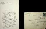 Lettre autographe sign&eacute;e &agrave; Laurent Tailhade. Eug&egrave;ne Ledrain (1844-1910), &eacute;crivain, arch&eacute;ologue orientaliste, assyriologue, pr&ecirc;tre d&eacute;froqu&eacute;. 