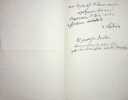 Lettre autographe sign&eacute;e &agrave; Laurent Tailhade. Eug&egrave;ne Ledrain (1844-1910), &eacute;crivain, arch&eacute;ologue orientaliste, assyriologue, pr&ecirc;tre d&eacute;froqu&eacute;. 