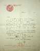 Lettre autographe sign&eacute;e &agrave; Laurent Tailhade. Aur&eacute;lien Lugn&eacute;-Poe (1869-1940), acteur, metteur en sc&egrave;ne, directeur de th&eacute;&acirc;tre. 