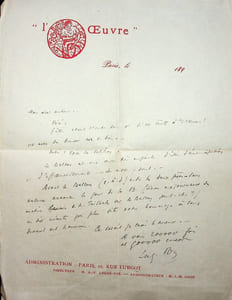 Lettre autographe signée à Laurent Tailhade