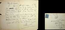 Lettre autographe sign&eacute;e &agrave; Laurent Tailhade. Victor Margueritte (1866-1942), &eacute;crivain. 