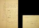 Lettre autographe sign&eacute;e &agrave; Laurent Tailhade. Victor Margueritte (1866-1942), &eacute;crivain. 