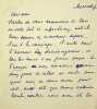 Lettre autographe sign&eacute;e &agrave; Laurent Tailhade. Victor Margueritte (1866-1942), &eacute;crivain. 