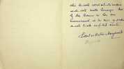 Lettre autographe sign&eacute;e &agrave; Laurent Tailhade. Victor Margueritte (1866-1942), &eacute;crivain. 