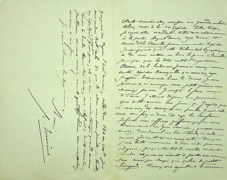 Lettre autographe signée à Laurent Tailhade. René Maizeroy (1856-1918), écrivain. 