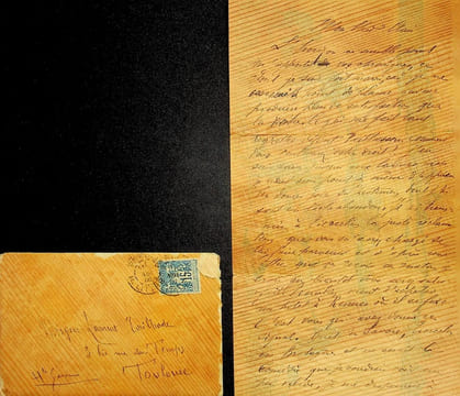 Lettre autographe signée à Laurent Tailhade. [Japon, bois] Raoul Colonna de Cesari Rocca (1864-1922), historien de la Corse