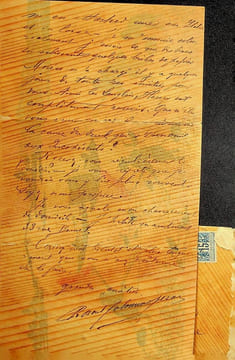 Lettre autographe signée à Laurent Tailhade. [Japon, bois] Raoul Colonna de Cesari Rocca (1864-1922), historien de la Corse
