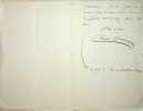 Lettre autographe sign&eacute;e &agrave; Laurent Tailhade. Charles Morice (1860-1919), po&egrave;te, &eacute;crivain.