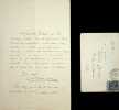 Lettre autographe sign&eacute;e &agrave; Laurent Tailhade. Charles Morice (1860-1919), po&egrave;te, &eacute;crivain.