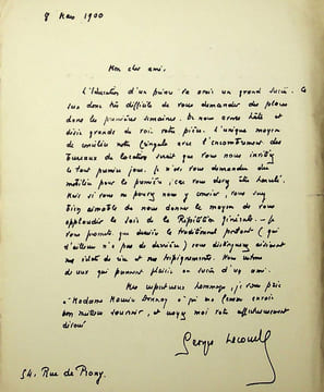 Lettre autographe signée à Maurice Donnay. Georges Lecomte (1867-1958), écrivain, membre de l'Académie française.