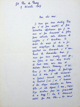 Lettre autographe signée à Maurice Donnay. Georges Lecomte (1867-1958), écrivain, membre de l'Académie française.