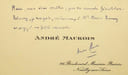Carte autographe sign&eacute;e &agrave; Maurice Donnay. Andr&eacute; Maurois (1885-1967), &eacute;crivain, membre de l'Acad&eacute;mie fran&ccedil;aise. 
