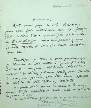 Lettre autographe signée à Maurice Donnay. Marcel Prévost (1862-1941), écrivain, membre de l'Académie française. 