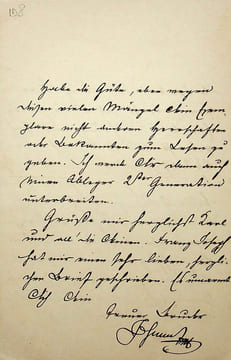 Lettre autographe signée. [Spiritisme, Medium] Jean de Habsbourg-Toscane [Giovanni Nepomuceno d'Asburgo-Lorena, Johann Salvator von ...