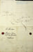 Lettre autographe sign&eacute;e. Famille Guynaud (Guinaud) de Cruis, &agrave; Aix-en-Provence. Certainement Mary Guynaud, notaire royal ou l'un de ses deux fils ...