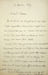 Lettre autographe sign&eacute;e. Etienne Vacherot (1809-1897), philosophe, homme politique.