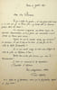 Lettre autographe sign&eacute;e &agrave; Louis P&eacute;ricaud. Paul Mahalin (1828-1899), &eacute;crivain, journaliste. 