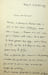 Lettre autographe sign&eacute;e &agrave; Louis P&eacute;ricaud. Charles Daranti&egrave;re (1865-1933), &eacute;crivain, joueur de billard. 