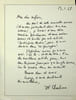 Lettre autographe sign&eacute;e &agrave; Marcel Marnat. Jean-Fran&ccedil;ois Chabrun (1920-1997), po&egrave;te, journaliste, &eacute;crivain, r&eacute;sistant. 