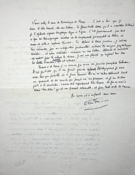 Lettre autographe signée à Marcel Marnat. Paul Deschamps dit Paul Desanges (1889-1983), médecin, écrivain, militant pacifiste.
