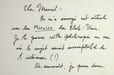 Lettre autographe sign&eacute;e &agrave; Marcel Marnat. No&euml;l Lee (1924-2013), pianiste, compositeur am&eacute;ricain. 