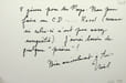 Lettre autographe sign&eacute;e &agrave; Marcel Marnat. No&euml;l Lee (1924-2013), pianiste, compositeur am&eacute;ricain. 