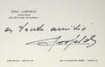 Lettre autographe sign&eacute;e &agrave; Marcel Marnat. Eric Losfeld (1922-1979), &eacute;diteur, &eacute;crivain notamment de livres &eacute;rotiques. 