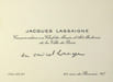 Carte autographe &agrave; Marcel Marnat. Jacques Lassaigne (1911-1983), critique d'art, conservateur de mus&eacute;e. 