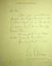 Lettre autographe sign&eacute;e &agrave; Marcel Marnat. Joseph-Marie Lo Duca (1910-2004), &eacute;crivain, critique de cin&eacute;ma. 