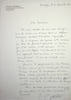 Lettre autographe sign&eacute;e &agrave; Marcel Marnat. Jacques Cast&eacute;r&egrave;de (1926-2014), compositeur, pianiste, p&eacute;dagogue. 