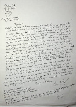 Lettre autographe signée à Marcel Marnat. Robert Caby (1905-1992), compositeur, écrivain.